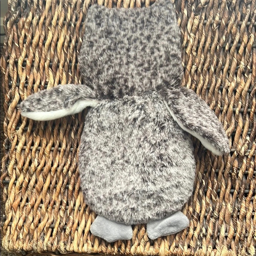 Plush Owl DogToy - Gray and White Squeaks and Crinkle Noise